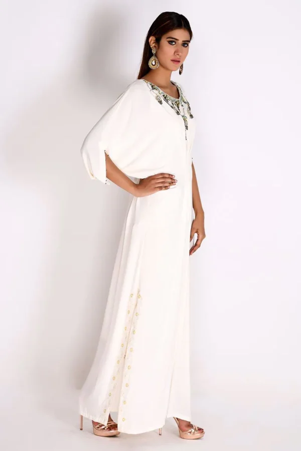 Ivory Georgette Kaftan