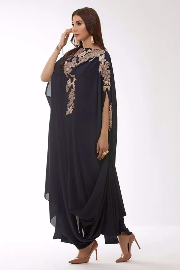 Georgette pleated kaftan